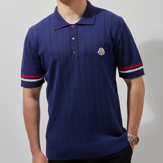 Moncler Polo Yaka T-Shirt Navy Blue