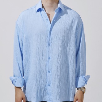 Babylon Paris Oversize Çizgili Gömlek - Blue