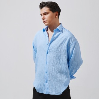 Babylon Paris Oversize Çizgili Gömlek - Blue