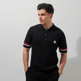 Moncler Polo Yaka T-Shirt Black