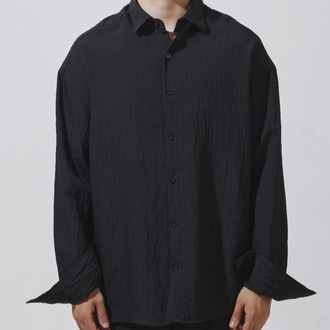 Babylon Paris Oversize Çizgili Gömlek - Black