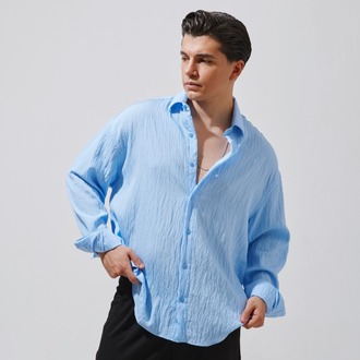Babylon Paris Oversize Çizgili Gömlek - Blue
