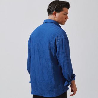 Babylon Paris Oversize Çizgili Gömlek - Navy Blue