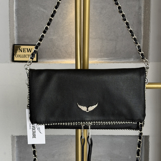 Zadig Clutch Medium- Boncuklu / Havyar Desen Deri