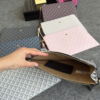 BYMN Monogram Logo Desenli Clutch/El Portföyü