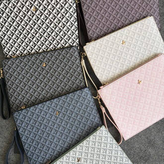 BYMN Monogram Logo Desenli Clutch/El Portföyü