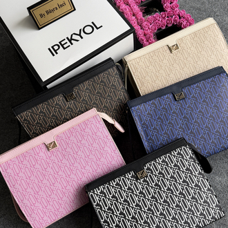 İpekyol Journey Clutch Monogram Deri