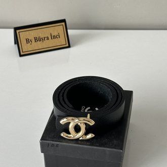 Chanel Gerçek Deri Kemer / 3 cm  / Kutulu