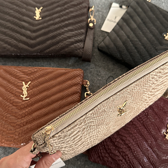 YsL - Yılan Derisi Desen Portföy/Clutch