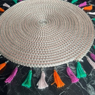 Pudra Pembe ve Püskül Detaylı Supla Seti