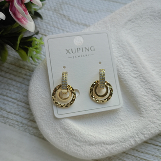 14K Altın Kaplama Kesme Model Küpe