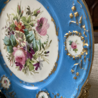 Antika Sevres Şato Duvar Tabağı