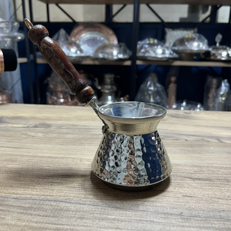Dövme Bakır Nikelli Cezve No:1
