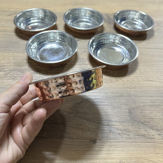 Düz Kenarlı Bakır Kahvaltılık ve Çerezlik
