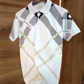 BURBERRY BEYAZ YAKALI PREMIUM T - SHIRT
