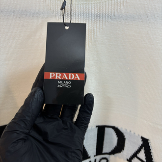 BEYAZ PRADA PREMIUM TRİKO T - SHIRT