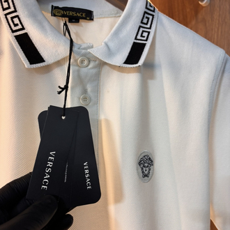 VERSACE PREMİUM YAKALI T-SHİRT(BEYAZ)