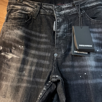 DSQUARED 02 PREMİUM PANTOLON(SİYAH TAŞLAMALI)