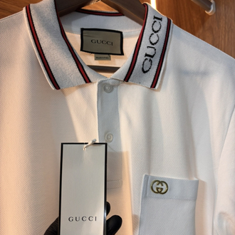 GUCCİ PREMİUM YAKALI T-SHİRT(BEYAZ)