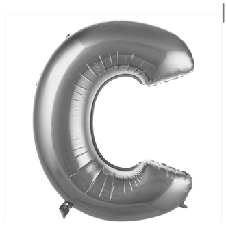 C Harfi Folyo Balon 40'inç (100 Cm) 34" (76Cm) 16"(36Cm)