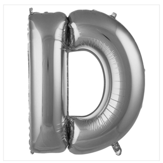 D Harfi Folyo Balon 40'inç (100 Cm) 34" (76Cm) 16"(36Cm)