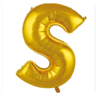 S Harfi Folyo Balon 40'inç (100 Cm) 34" (76Cm) 16"(36Cm)