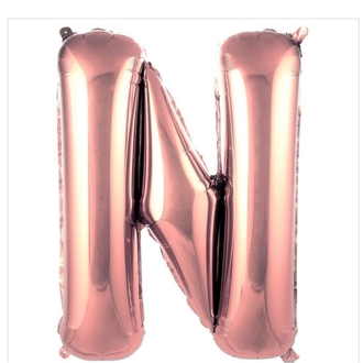 N Harfi Folyo Balon 40'inç (100 Cm) 34" (76Cm) 16"(36Cm)