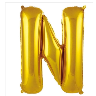 N Harfi Folyo Balon 40'inç (100 Cm) 34" (76Cm) 16"(36Cm)