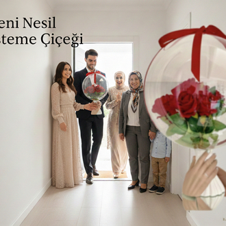 Kırmızı Gül Balon Aranjmanı