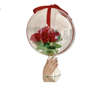 Kırmızı Gül Balon Aranjmanı