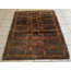 	 Large Vintage Beni Ouarain Flokati Rug, Handwoven Thick Pile Simple Square Berber Rug, Scandanivia