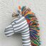 renkli saçlı zebra