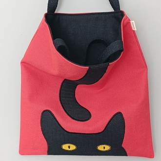 kara kedi çanta 