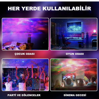 Gece Lambası Astronot Projektör