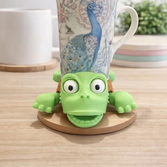 3D Baskı Kaplumbağa Hareketli Bardak Altlığı