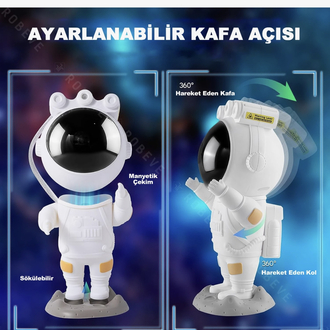 Gece Lambası Astronot Projektör