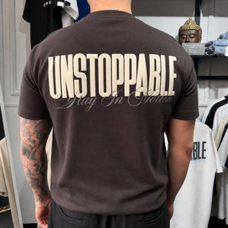 Barch Fashion “Unstoppable” T-Shirt (Kahverengi)