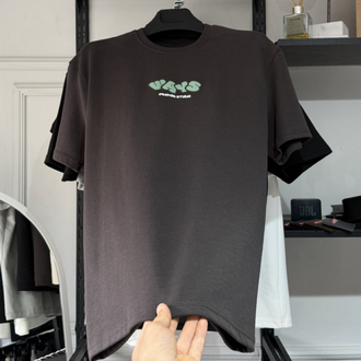 Kahverengi GOOD WAYS Yarı Oversize Baskılı Erkek Tişört