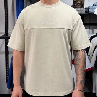Dark Future Oversize T-Shirt (Krem)
