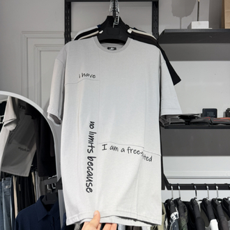 NO LIMITS Oversize Erkek Tişört | Gri