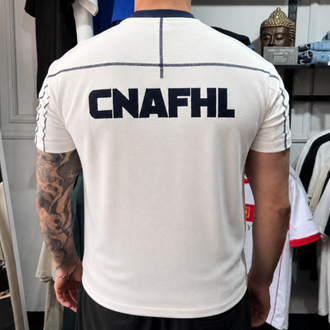 Barch Fashion “CNAFHL” T-Shirt (Beyaz - Lacivert Detay)