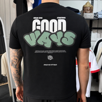 Barch Fashion “Good Ways” T-Shirt (Siyah)