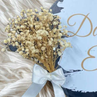 Doğal Çiçekli Damat Evi Kapı Süsü I Düğün Nikah Nişan Bohçası