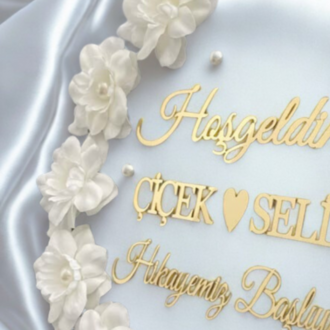 Zarif Beyaz İnci Detaylı Kapı Süsü I Nişan Düğün Söz İsteme