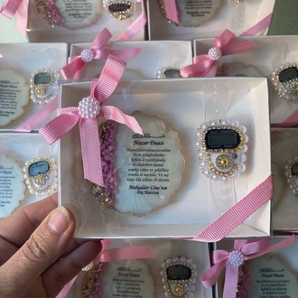 Zikirmatik ve Kişiye Özel Epoksi Magnet Hediyelik – Mevlid, Kına, Nikah (25 Adet)