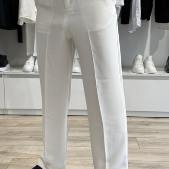 Baggy Yüksek Bel Pantolon Beyaz