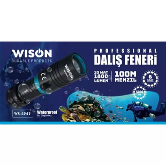 Wison Ws-4545 1800 Lümen 10 W Profesyonel Dalış Feneri