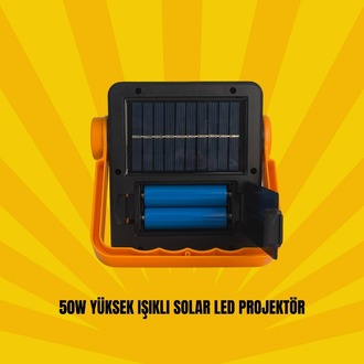 Solar Şarjlı LED Projektör Kamp Lambası