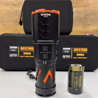 Wison Ws-615 3000 Lümen 30 W Profesyonel Zoomlu Avcı El Feneri