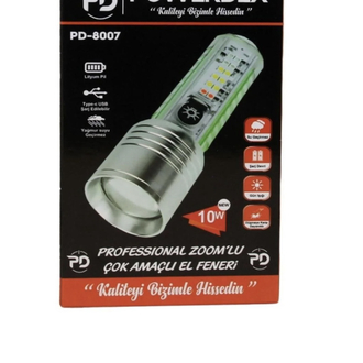 Powerdex Pd-8007 10w 1000 Lümen Çakarlı El Feneri 
